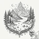 группа 3: сюрреалистический коллаж и пейзажи… – tattoo sketch (№1751578120_0, 03.07.2025 21:28) — tattoovalue.net