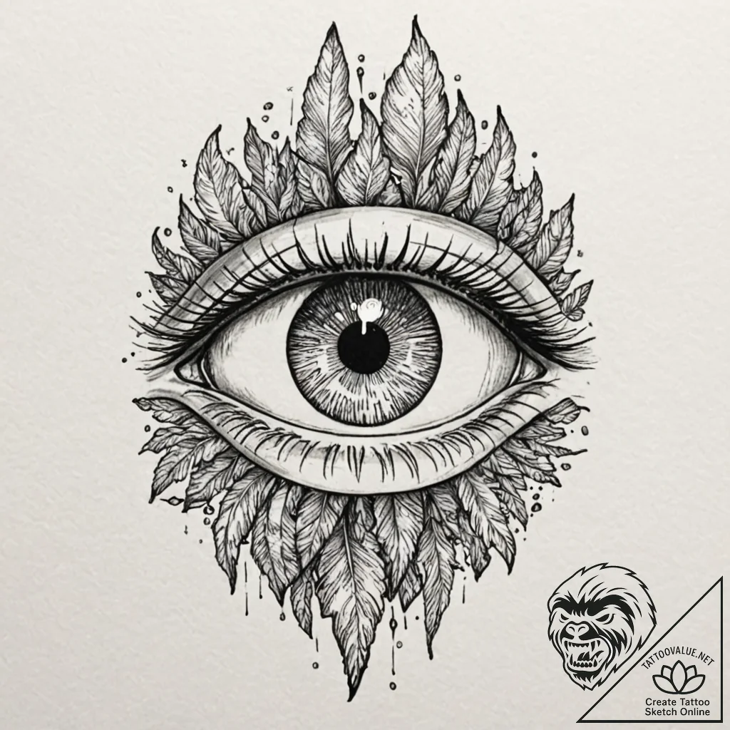 Tattoo design, a photorealistic eye, the iris... - tattoo sketch (№1751578205_0, 03.07.2025 21:30) — tattoovalue.net