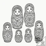 Tattoo design, a set of russian nesting dolls… – tattoo sketch (№1751578290_0, 03.07.2025 21:31) — tattoovalue.net