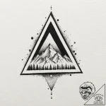 Tattoo design, handpoke style, a pattern of t… – tattoo sketch (№1751578548_0, 03.07.2025 21:35) — tattoovalue.net