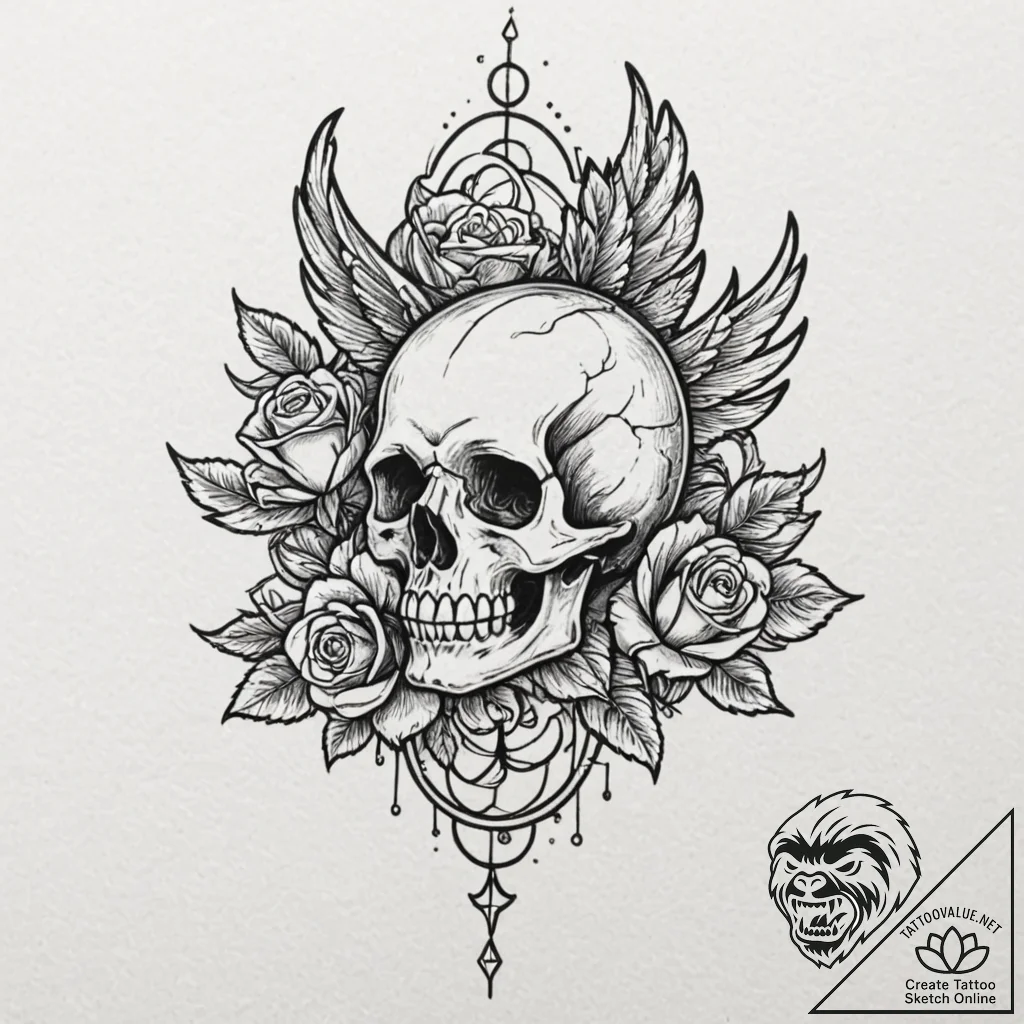 Tattoo design, a grenade, from which a flock... - tattoo sketch (№1751579234_0, 03.07.2025 21:47) — tattoovalue.net