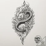 Tattoo design, handpoke style, three simple p… – tattoo sketch (№1751580004_0, 03.07.2025 22:00) — tattoovalue.net
