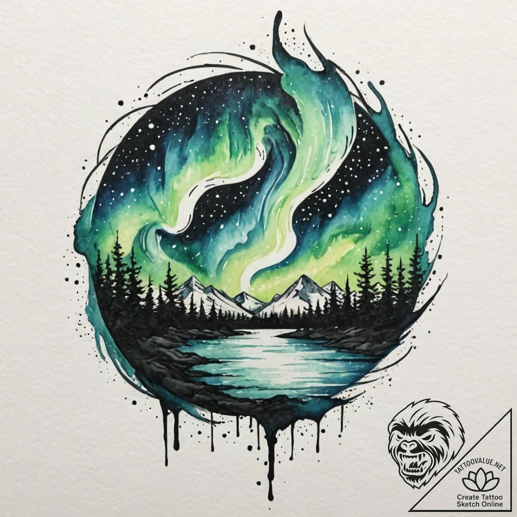 Tattoo design, an abstract representation of... - tattoo sketch (№1751580090_0, 03.07.2025 22:01) — tattoovalue.net