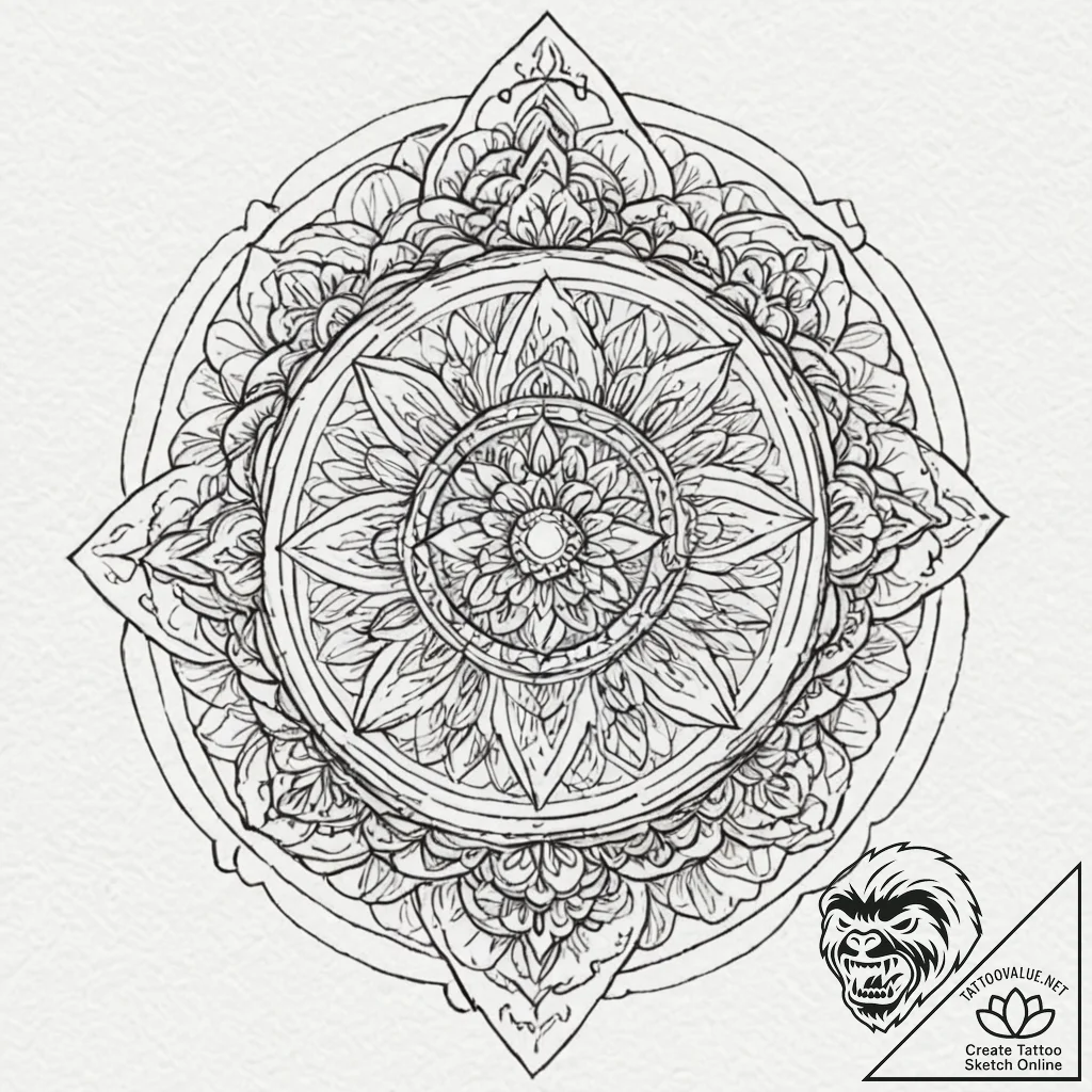 Tattoo design, a character from a fantasy lan... - tattoo sketch (№1751581122_0, 03.07.2025 22:18) — tattoovalue.net