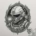 Tattoo design, the god of war mars or ares, b… – tattoo sketch (№1751582747_0, 03.07.2025 22:45) — tattoovalue.net