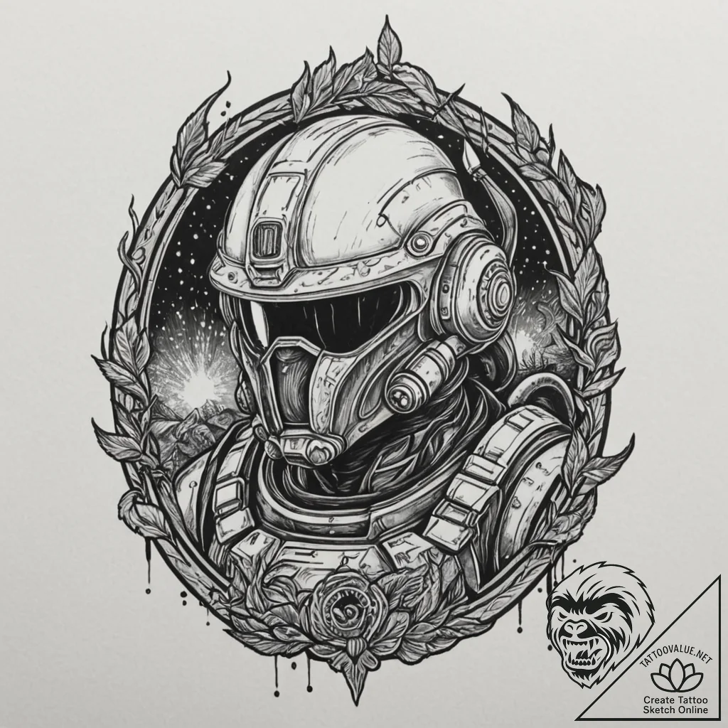 Tattoo design, the god of war mars or ares, b... - tattoo sketch (№1751582747_0, 03.07.2025 22:45) — tattoovalue.net