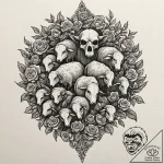 Tattoo design, a shepherd herding a flock of… – tattoo sketch (№1751584719_0, 03.07.2025 23:18) — tattoovalue.net