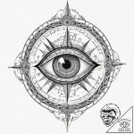 Tattoo design, vegvisir compass, but the cent… – tattoo sketch (№1751584806_0, 03.07.2025 23:20) — tattoovalue.net