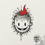 Tattoo design, a cartoon bomb with a lit fuse… – tattoo sketch (№1751585324_0, 03.07.2025 23:28) — tattoovalue.net