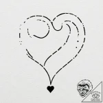 Tattoo design, handpoke style, a question mar… – tattoo sketch (№1751585496_0, 03.07.2025 23:31) — tattoovalue.net