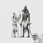 Tattoo design, anubis, the egyptian god of th… – tattoo sketch (№1751587549_0, 04.07.2025 00:05) — tattoovalue.net