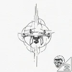 Tattoo design, audio waveform of a drone’s so… – tattoo sketch (№1751588097_0, 04.07.2025 00:14) — tattoovalue.net