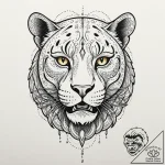 Tattoo design, a panther, its body is sleek a… – tattoo sketch (№1751589307_0, 04.07.2025 00:35) — tattoovalue.net