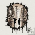 Tattoo design, a cat silhouette, filled with… – tattoo sketch (№1751591244_0, 04.07.2025 01:07) — tattoovalue.net