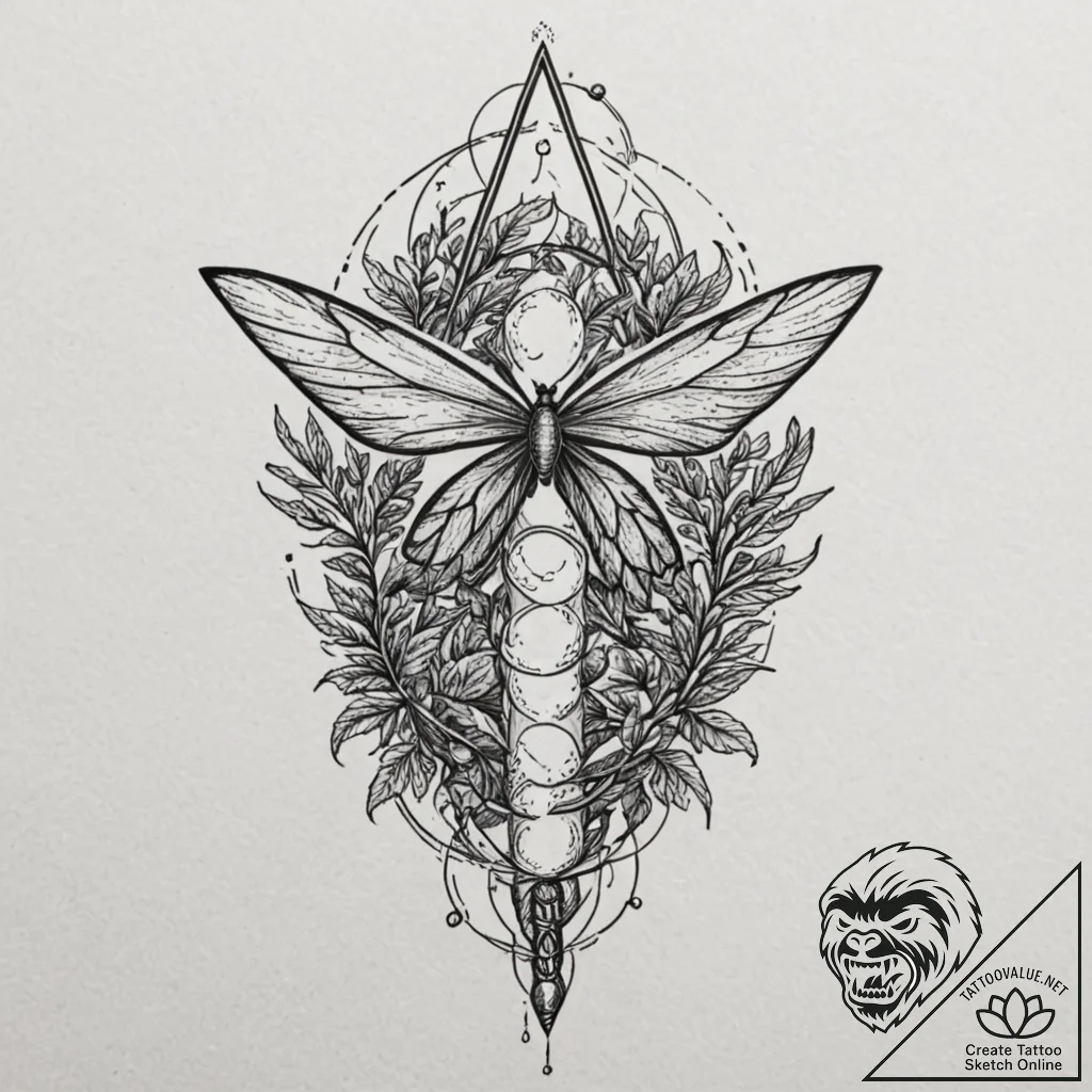 Tattoo sketch — firefly swarm shaped into an... - tattoo sketch (№1751591329_0, 04.07.2025 01:08) — tattoovalue.net