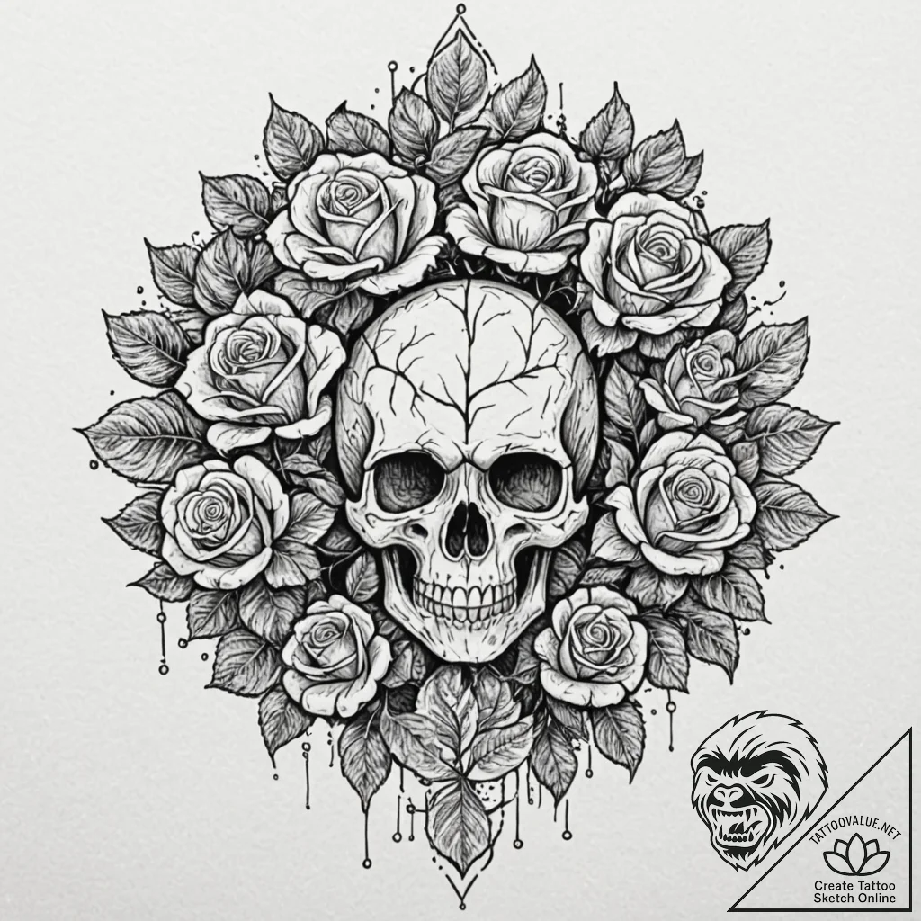 Tattoo design, a tree where the leaves are ti... - tattoo sketch (№1751591936_0, 04.07.2025 01:18) — tattoovalue.net