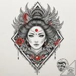 группа 9: neo-japanese & folklore fusion (нео… – tattoo sketch (№1751592022_0, 04.07.2025 01:20) — tattoovalue.net