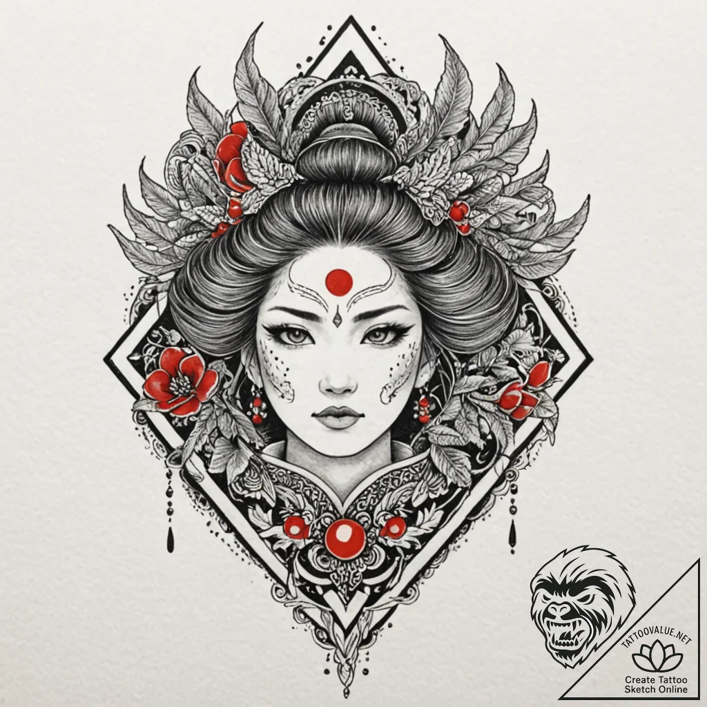 группа 9: neo-japanese & folklore fusion (нео... - tattoo sketch (№1751592022_0, 04.07.2025 01:20) — tattoovalue.net