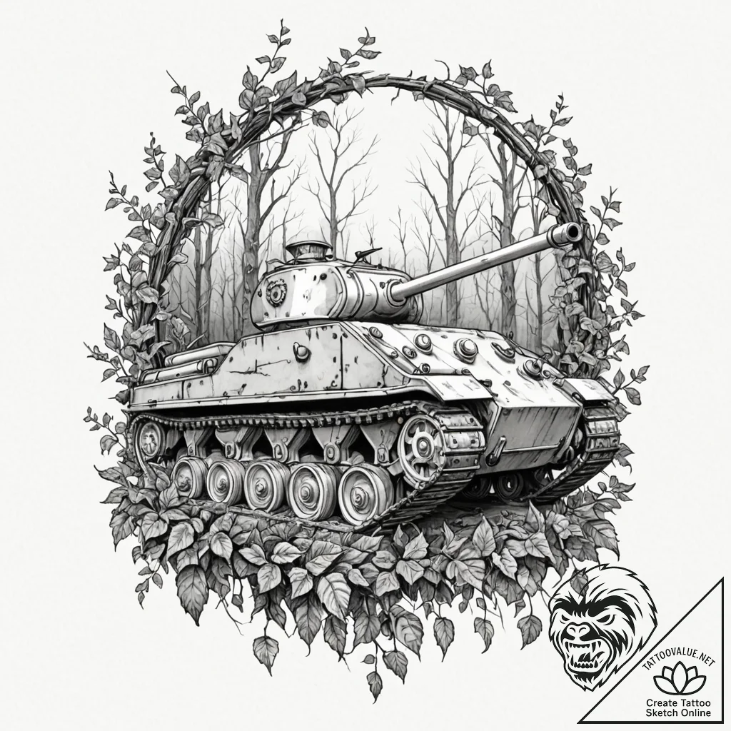 Tattoo design, the destroyed, skeletal remain... - tattoo sketch (№1751592892_0, 04.07.2025 01:34) — tattoovalue.net