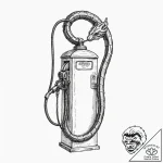 Tattoo design, a gas pump nozzle turning into… – tattoo sketch (№1751593066_0, 04.07.2025 01:37) — tattoovalue.net