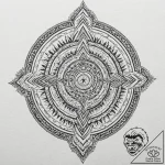 Tattoo design, a viking-themed mandala, with… – tattoo sketch (№1751593853_0, 04.07.2025 01:50) — tattoovalue.net