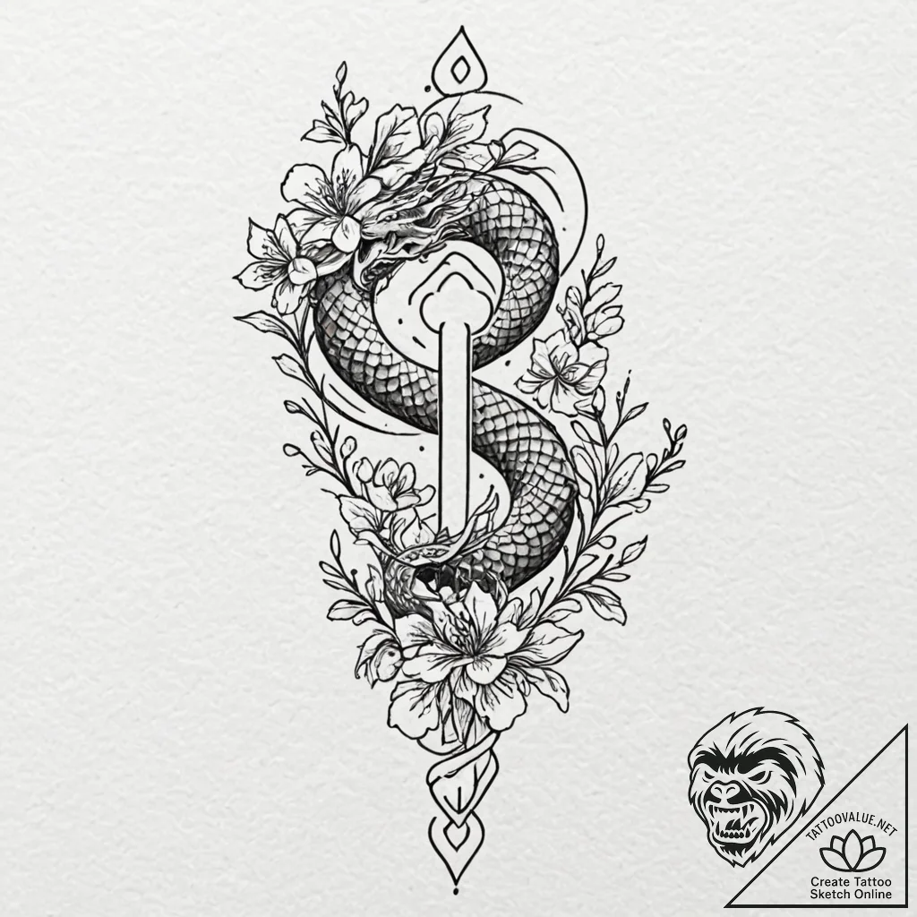 Tattoo design, a person planting a seed that... - tattoo sketch (№1751594631_0, 04.07.2025 02:03) — tattoovalue.net