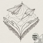 Tattoo design, two hands, one sending a clear… – tattoo sketch (№1751595402_0, 04.07.2025 02:16) — tattoovalue.net