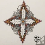 Tattoo design, handpoke style, a messy, scrib… – tattoo sketch (№1751595657_0, 04.07.2025 02:20) — tattoovalue.net
