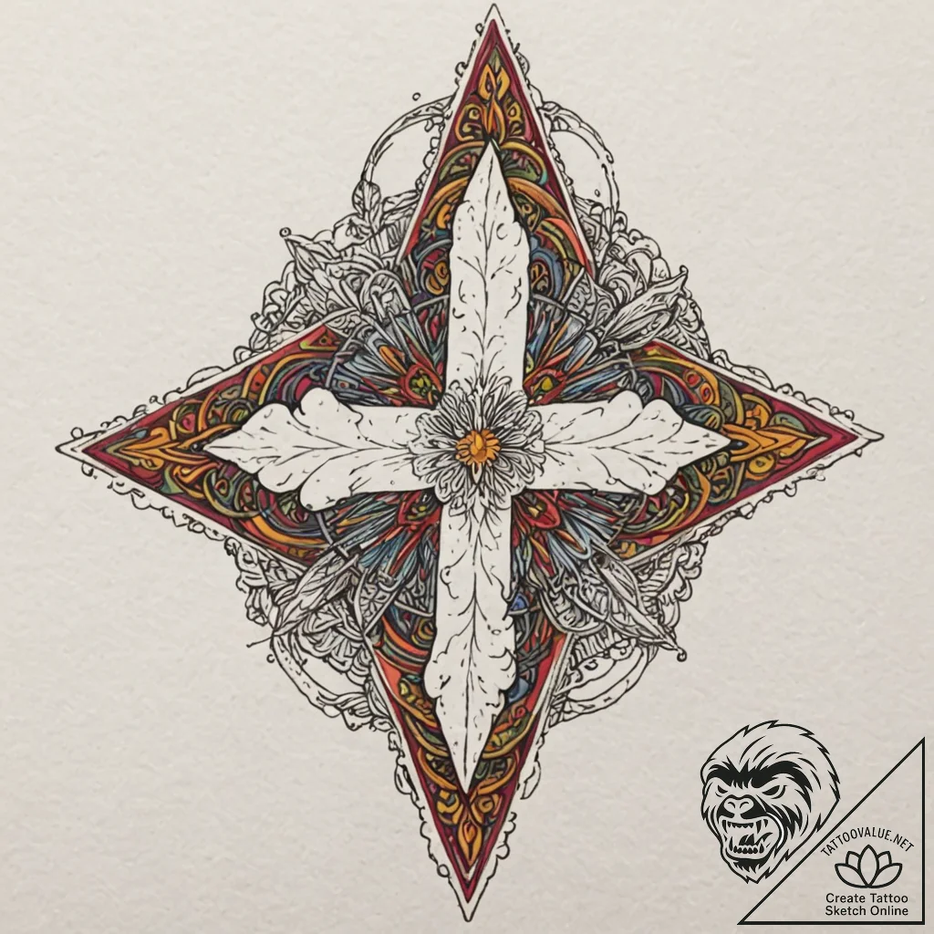 Tattoo design, handpoke style, a messy, scrib... - tattoo sketch (№1751595657_0, 04.07.2025 02:20) — tattoovalue.net