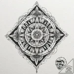 Tattoo design, a single piece of shrapnel, sh… – tattoo sketch (№1751595827_0, 04.07.2025 02:23) — tattoovalue.net