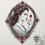 Tattoo design, a single pawn casting the shad… – tattoo sketch (№1751597471_0, 04.07.2025 02:51) — tattoovalue.net