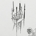 Tattoo design, a person speaking, but their w… – tattoo sketch (№1751597563_0, 04.07.2025 02:52) — tattoovalue.net
