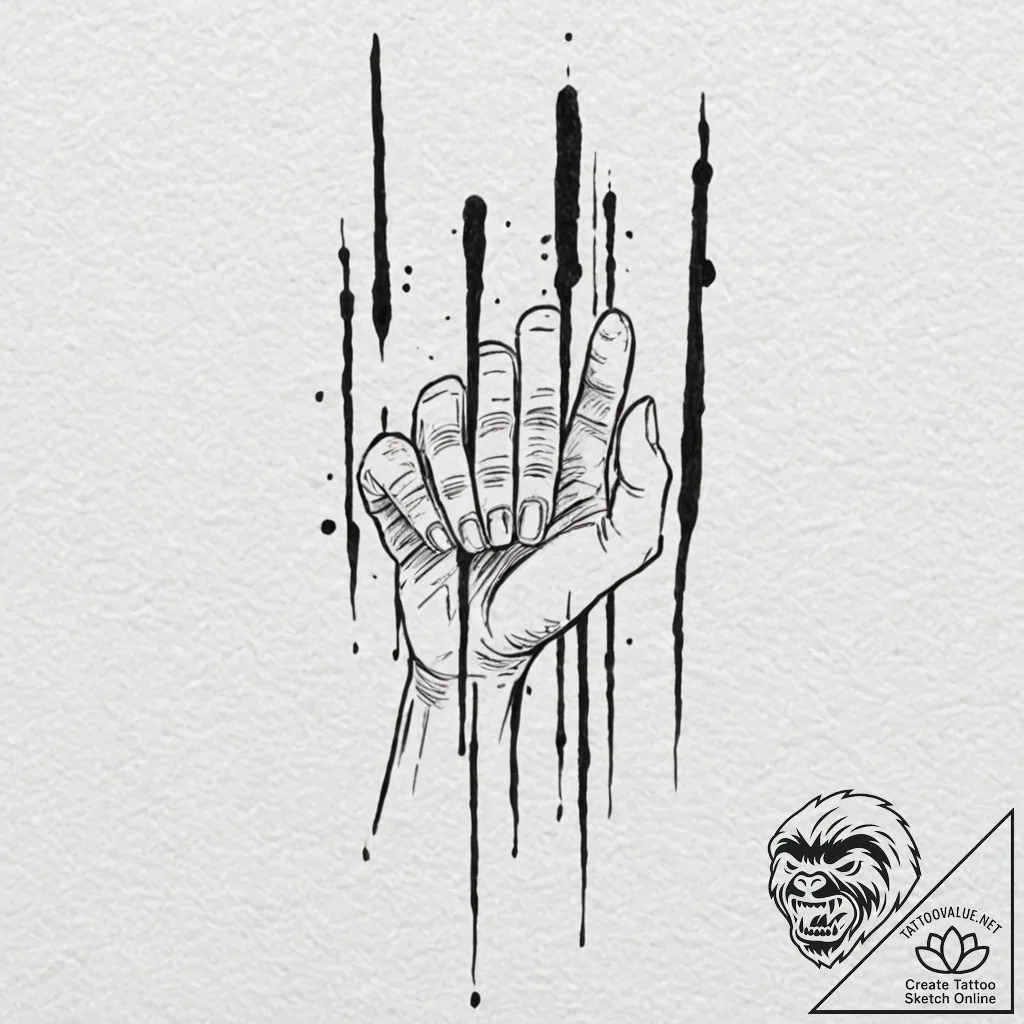 Tattoo design, a person speaking, but their w... - tattoo sketch (№1751597563_0, 04.07.2025 02:52) — tattoovalue.net