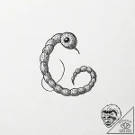 Tattoo design, handpoke style, a simple drawi… – tattoo sketch (№1751598088_0, 04.07.2025 03:01) — tattoovalue.net