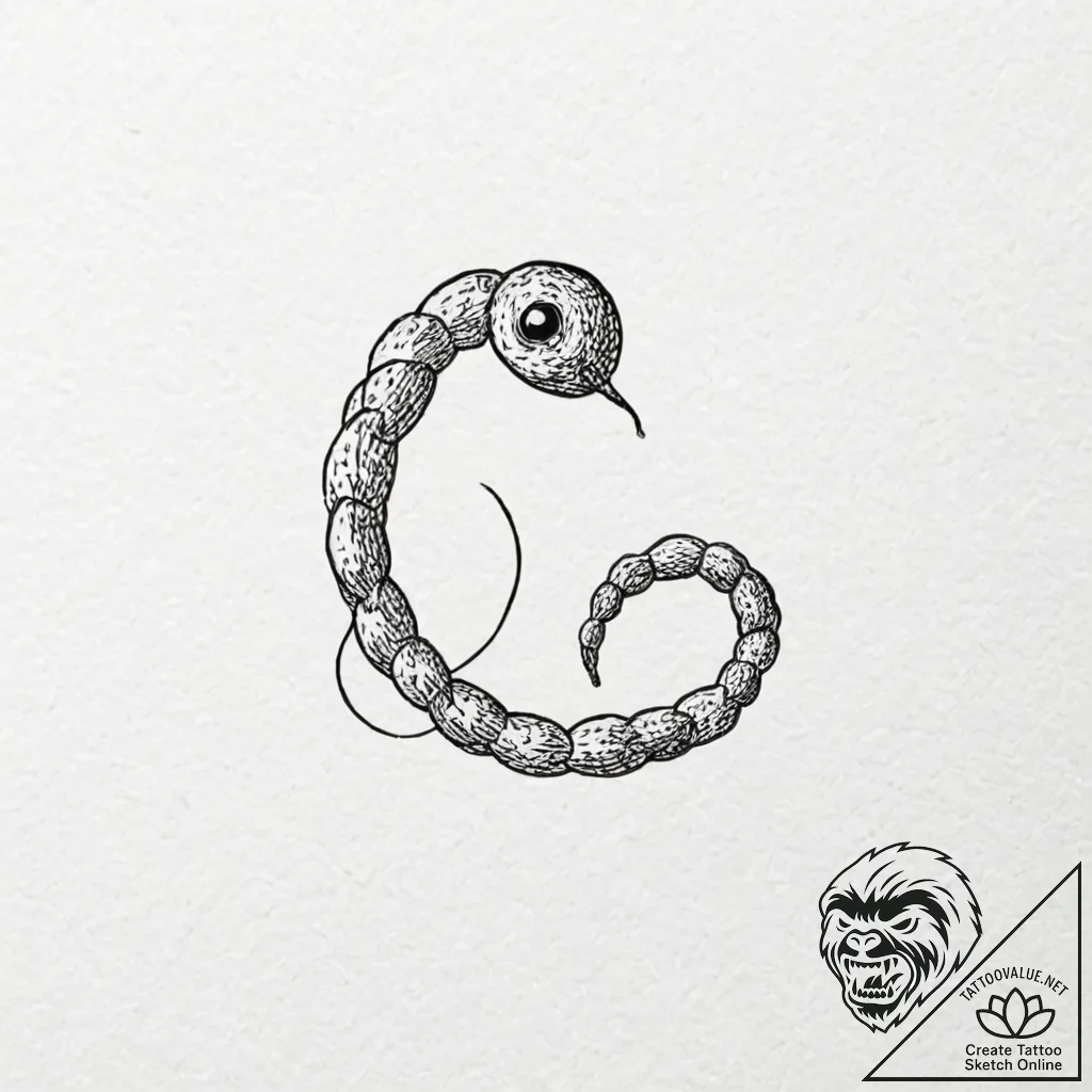 Tattoo design, handpoke style, a simple drawi... - tattoo sketch (№1751598088_0, 04.07.2025 03:01) — tattoovalue.net