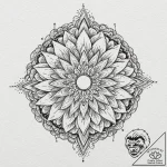 Tattoo design, a solar flare, depicted as an… – tattoo sketch (№1751598517_0, 04.07.2025 03:08) — tattoovalue.net