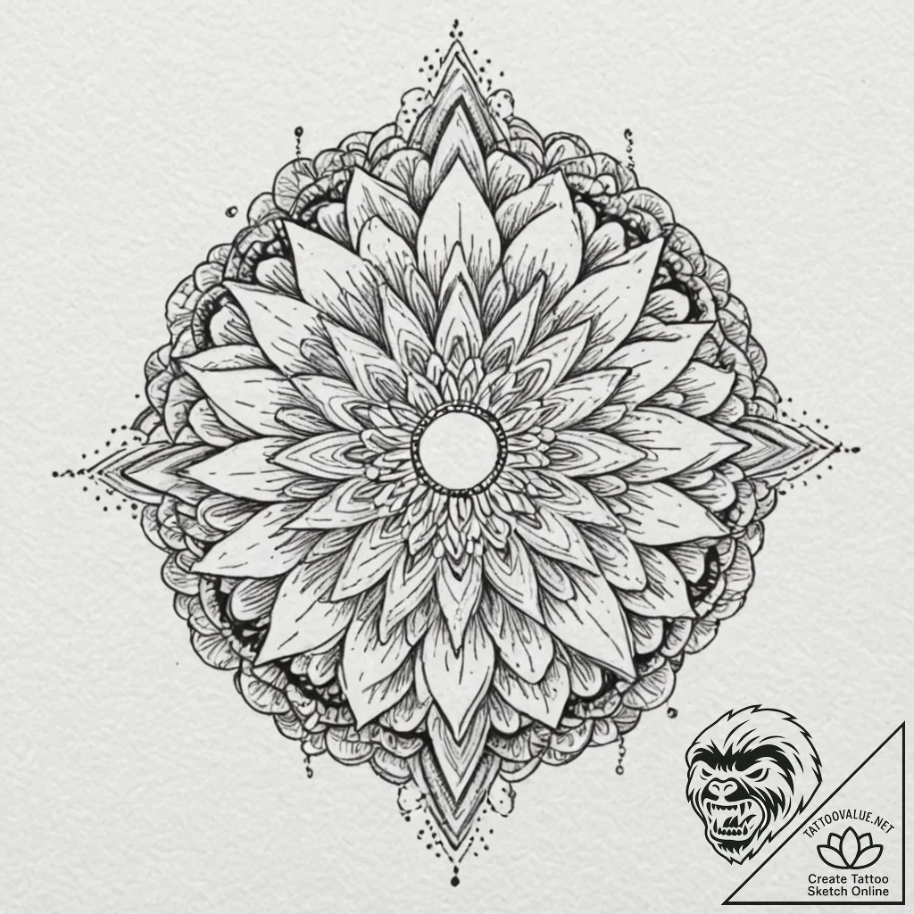 Tattoo design, a solar flare, depicted as an... - tattoo sketch (№1751598517_0, 04.07.2025 03:08) — tattoovalue.net