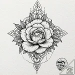 Tattoo design, a broken rifle, used as a trel… – tattoo sketch (№1751599375_0, 04.07.2025 03:22) — tattoovalue.net