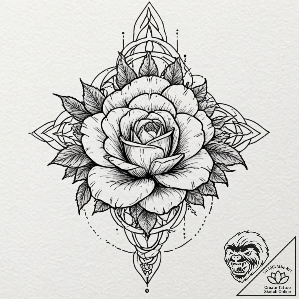 Tattoo design, a broken rifle, used as a trel... - tattoo sketch (№1751599375_0, 04.07.2025 03:22) — tattoovalue.net