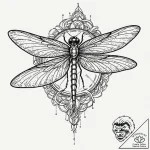 Tattoo design, a reconnaissance drone stylize… – tattoo sketch (№1751599547_0, 04.07.2025 03:25) — tattoovalue.net