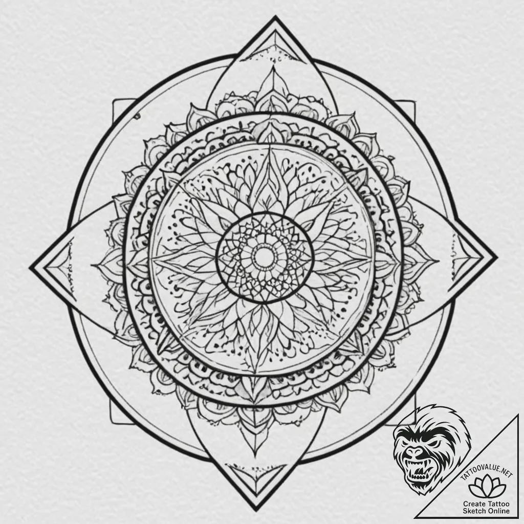 Tattoo design, a tank viewed through a therma... - tattoo sketch (№1751599633_0, 04.07.2025 03:27) — tattoovalue.net