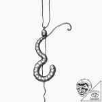 Tattoo design, a worm on a string, drawn very… – tattoo sketch (№1751600066_0, 04.07.2025 03:34) — tattoovalue.net
