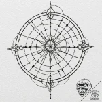 Tattoo sketch of a viking compass turning int… – tattoo sketch (№1751600238_0, 04.07.2025 03:37) — tattoovalue.net