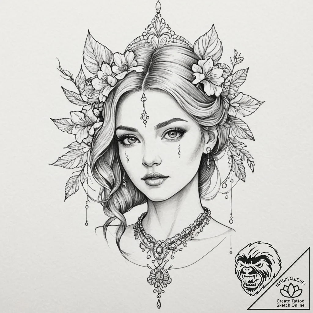 группа 6: neo-traditionalism with a modern tw... - tattoo sketch (№1751601100_0, 04.07.2025 03:51) — tattoovalue.net