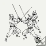 Tattoo design, a battle scene from a classic… – tattoo sketch (№1751601875_0, 04.07.2025 04:04) — tattoovalue.net