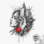 … и так далее., concept art for tattoo, rou… – tattoo sketch (№1751602305_0, 04.07.2025 04:11) — tattoovalue.net