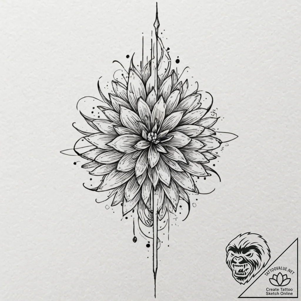 Tattoo design, a liquid chrome substance, for... - tattoo sketch (№1751602907_0, 04.07.2025 04:21) — tattoovalue.net