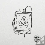 Tattoo design, handpoke style, a “low battery… – tattoo sketch (№1751603079_0, 04.07.2025 04:24) — tattoovalue.net