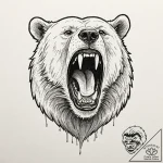 Tattoo design, a berserker’s face mid-scream,… – tattoo sketch (№1751603165_0, 04.07.2025 04:26) — tattoovalue.net