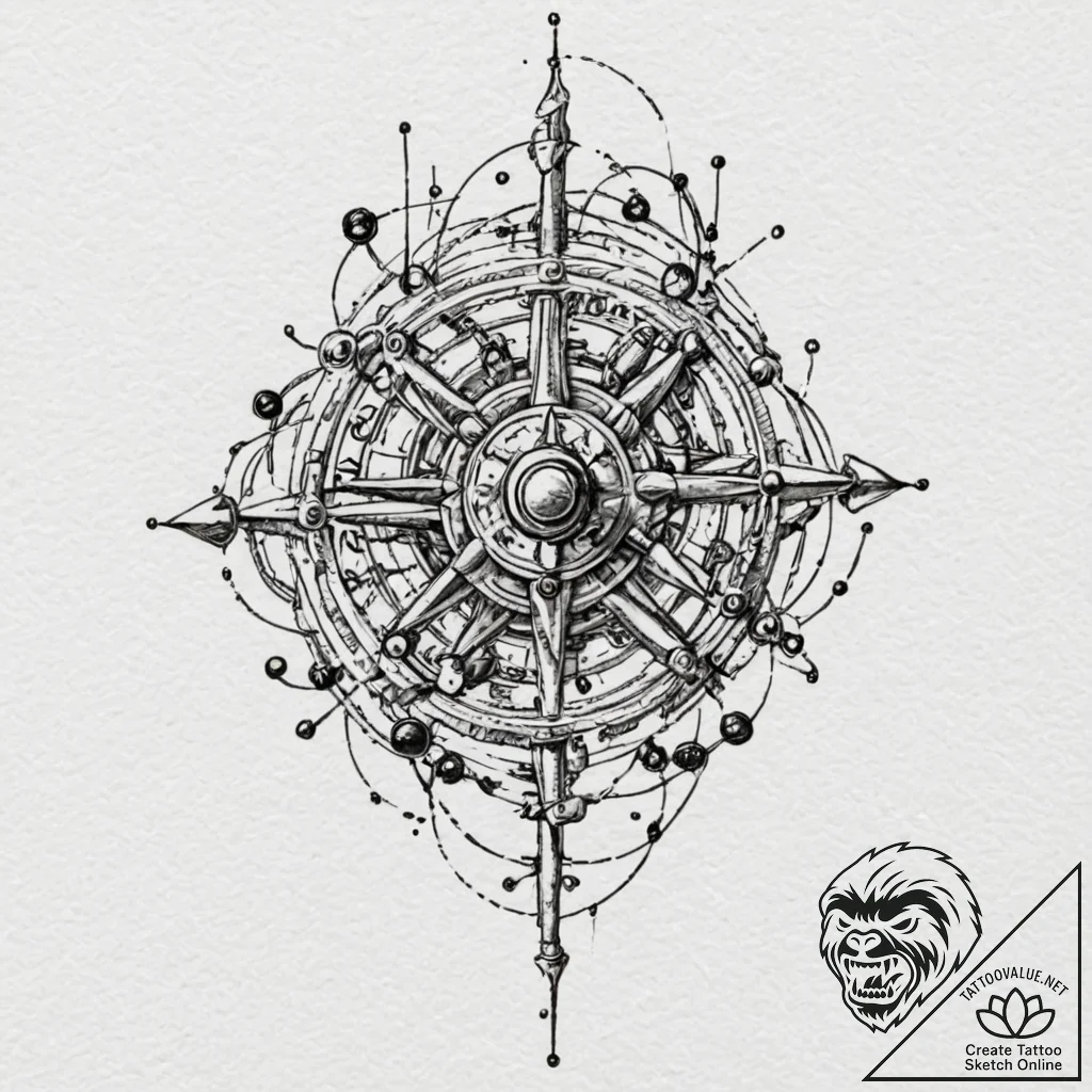 Tattoo design, the chemical structure of adre... - tattoo sketch (№1751604112_0, 04.07.2025 04:41) — tattoovalue.net